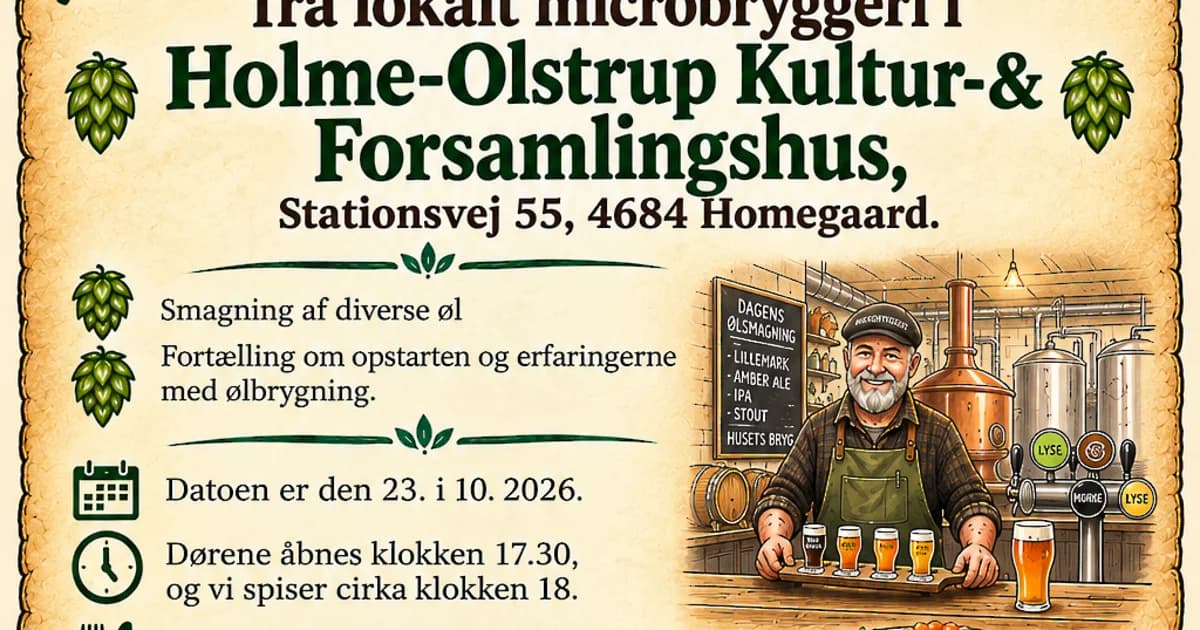 Ølsmagning fra lokalt microbryggeri