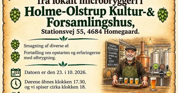 Ølsmagning fra lokalt microbryggeri