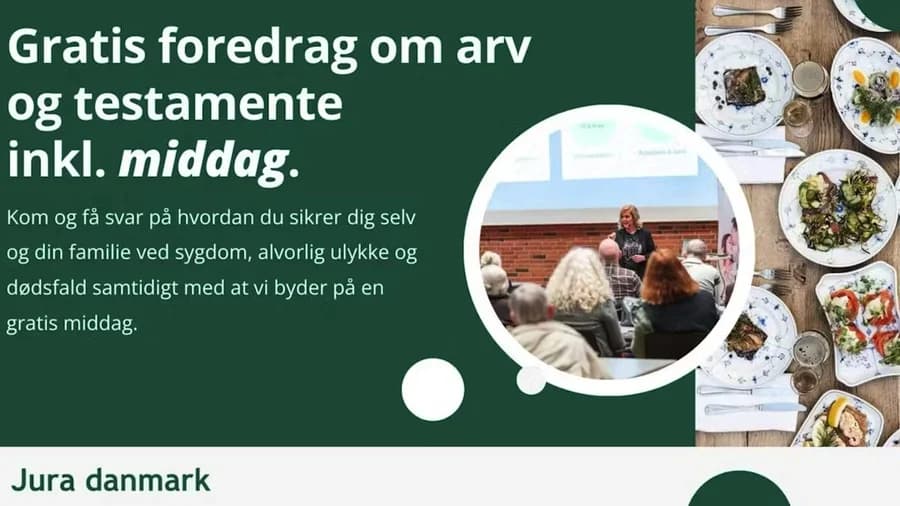 Gratis foredrag om arv, testamente og fremtidsfuldmagter på Karetmagerens Hus I Næstved den 2